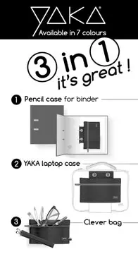Een Yaka etui 3 in 1 kit, zwart koop je bij ShopXPress