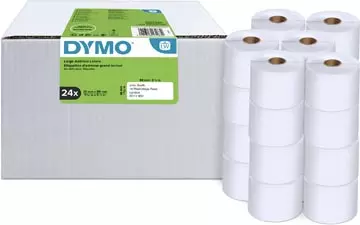 Een Dymo Value Pack: etiketten LabelWriter ft 89 x 36 mm, wit, doos van 24 x 260 etiketten koop je bij ShopXPress