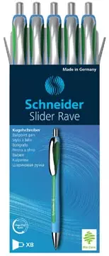 Een Schneider balpen Slider Rave XB, groen koop je bij ShopXPress