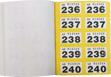 Een Pukka Pad genummerde loterij- en garderobetickets 1-500 koop je bij ShopXPress
