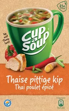 Een Cup-a-Soup thai spicy chicken, pak van 21 zakjes koop je bij ShopXPress