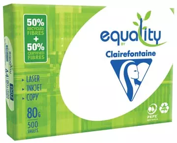 Een Clairefontaine Equality printpapier ft A4, 80 g, pak van 500 vel koop je bij ShopXPress