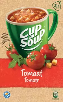 Een Cup-a-Soup tomaat met croutons, pak van 21 zakjes koop je bij ShopXPress
