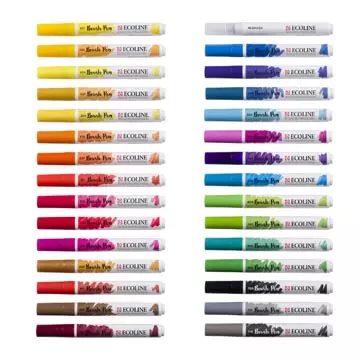 Een Talens Ecoline Brush pen, etui van 30 stuks, set Primaire koop je bij ShopXPress