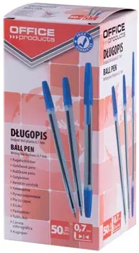 Een Office Products balpen 7,0 mm, blauw koop je bij ShopXPress