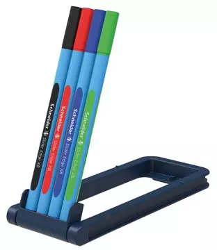 Een Schneider Balpen Slider Edge XB, opstelbare box van 4 stuks in geassorteerde kleuren koop je bij ShopXPress