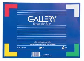 Een Gallery Ft 162 x 229 mm met strip, pak van 10 stuks koop je bij ShopXPress