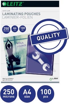 Een Leitz Eva lamineerhoes ft A4, 500 micron (2 x 250 micron), pak van 100 stuks koop je bij ShopXPress