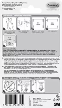 Een Command posterstrip, small, draagvermogen 225 gram, wit, blister van 12 stuks koop je bij ShopXPress