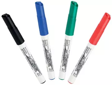 Een Bic whiteboardmarker Velleda 1741, in geassorteerde kleuren, etui van 4 stuks koop je bij ShopXPress