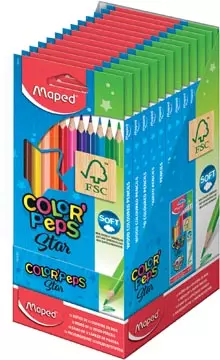 Een Maped kleurpotlood Color'Peps, 12 potloden koop je bij ShopXPress