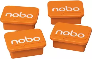 Een Nobo magneten voor whiteboard, oranje, pak van 4 koop je bij ShopXPress