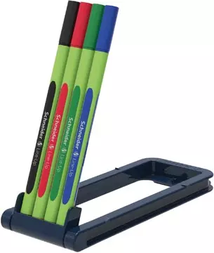 Een Schneider fineliner Line-Up, etui van 4 stuks in geassorteerde kleuren koop je bij ShopXPress