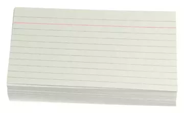 Een Gallery witte systeemkaarten, ft 7,5 x 12,5 cm, gelijnd, pak van 100 stuks koop je bij ShopXPress