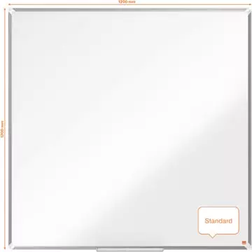 Een Nobo Premium Plus whiteboard, gelakt staal, magnetisch, 120 x 120 cm koop je bij ShopXPress