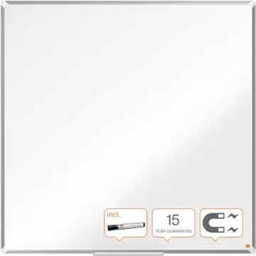 Een Nobo Premium Plus whiteboard, gelakt staal, magnetisch, 120 x 120 cm koop je bij ShopXPress