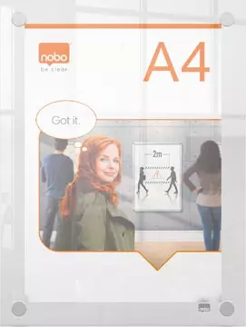 Een Nobo Premium Plus acryl informatiebord, wandgemonteerd, ft A4 koop je bij ShopXPress