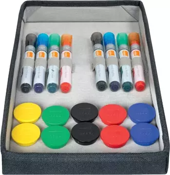 Een Nobo whiteboard accessoires kit, in draagtas koop je bij ShopXPress