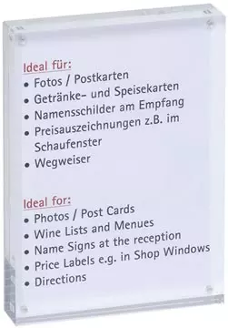 Een MAUL fotolijst acryl 17.8x12.7x3cm magnetisch verbonden op de hoeken koop je bij ShopXPress