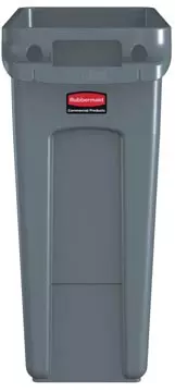 Een Rubbermaid afvalcontainer Slim Jim, 60 liter, grijs koop je bij ShopXPress