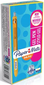 Een Paper Mate roller InkJoy Gel medium, geel (yellow twist) koop je bij ShopXPress