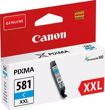 Een Canon inktcartridge CLI-581C XXL, 282 foto's, OEM 1995C001, cyaan koop je bij ShopXPress