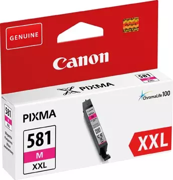 Een Canon inktcartridge CLI-581M XXL, 367 foto's, OEM 1996C001, magenta koop je bij ShopXPress