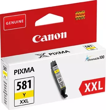 Een Canon inktcartridge CLI-581Y XXL, 322 foto's, OEM 1997C001, geel koop je bij ShopXPress