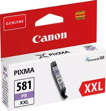 Een Canon inktcartridge CLI-581PB XXL, 795 foto's, OEM 1999C001, photo blue koop je bij ShopXPress