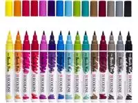 Een Talens Ecoline Brush pen, etui van 15 stuks, assorti koop je bij ShopXPress