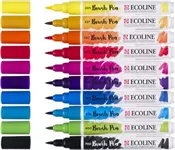 Een Talens Ecoline Brush pen, etui van 10 stuks, assorti koop je bij ShopXPress