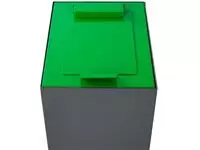 Een V-Part top met klep voor modulaire afvalbak 60 l, groen koop je bij ShopXPress