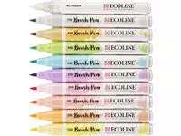 Een Talens Ecoline Brush pen, etui van 10 stuks in pastelkleuren koop je bij ShopXPress