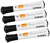 Een Nobo Glide whiteboardmarker, ronde punt, pak van 10 stuks, zwart koop je bij ShopXPress