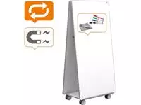 Een Nobo Move & Meet mobiel systeem, 2 whiteboard panelen, 90 x 180 cm koop je bij ShopXPress