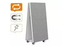 Een Nobo Move & Meet mobiel systeem, 2 whiteboard en 2 memoboard panelen, 90 x 180 cm koop je bij ShopXPress