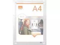 Een Nobo Premium Plus verplaatsbaar acryl informatiebord, wandgemonteerd, ft A4 koop je bij ShopXPress