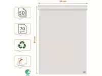 Een Nobo gerecycleerd papierblok voor flipcharts, ft 58 x 81 cm, blok van 50 vel, op rol koop je bij ShopXPress