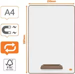 Een Nobo Mini whiteboard, magnetisch, met standaard, ft A4, pak van 4 stuks koop je bij ShopXPress