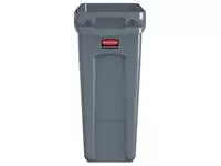 Een Rubbermaid afvalcontainer Slim Jim, 60 liter, grijs koop je bij ShopXPress