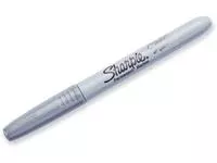 Een Sharpie permanente marker metallic zilver, fijne punt, op blister koop je bij ShopXPress