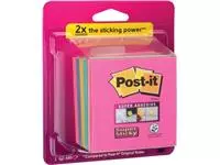 Een Post-it Super Sticky Notes kubus, 440 vel, ft 76 x 76 mm, geassorteerde regenboogkleuren koop je bij ShopXPress