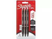 Een Sharpie S-gel roller, medium punt, blister van 3 stuks, zwart koop je bij ShopXPress