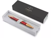 Een Parker IM Premium balpen, medium, in giftbox, Deep red (rood/goud) koop je bij ShopXPress