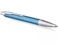 Een Parker IM Premium balpen, medium, in giftbox, Blue (blauw/zilver) koop je bij ShopXPress