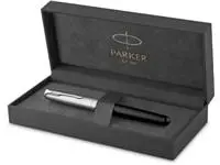 Een Parker vulpen Sonnet Essential, medium, in giftbox, Black CT (zwart) koop je bij ShopXPress