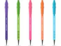 Een Paper Mate balpen Flexgrip Ultra RT Brights, medium, blauwe inkt, blister van 5 stuks, assorti koop je bij ShopXPress