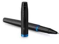 Een Parker IM Vibrant Rings roller, zwart met blauwe accenten koop je bij ShopXPress