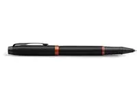 Een Parker IM Vibrant Rings roller, zwart met oranje accenten koop je bij ShopXPress