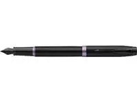 Een Parker IM Vibrant Rings vulpen fijn, zwart met paarse accenten koop je bij ShopXPress
